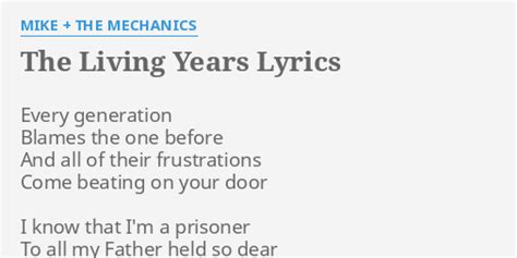 in the living years lyrics meaning